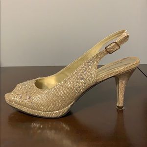 Gold Sparkly Heels